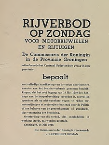 30013 Rijverbod voor motorrijwielen, 18-05-1940