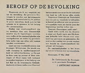 30019 Beroep op bevolking bij capitulatie, 17-05-1940