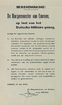 30058 Bekendmaking duitse maatregelen bij de bezetting, 14-05-1940