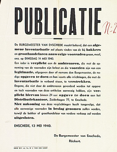 30093 Opneming handelsvoorraden i.v.m. schaarste, 13-05-1940