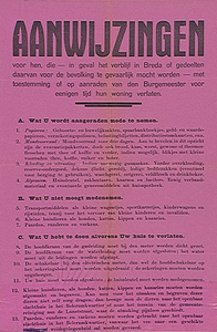 30104 Evacuatievoorschriften, 1940
