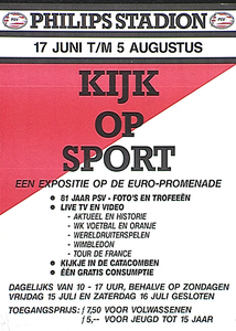 30120 Tentoonstellingsevenement over sport in het Philips Stadion op de Euro-Promenade, 17-06-1994 - 05-08-1994