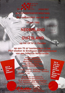 30135 De Nederlandse Studenden Sport Stichting presenteert de Voetbalmatch Nederland- Duitsland op 70 m2 beeldscherm in ...