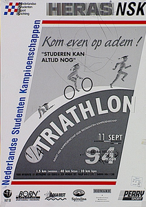 30146 Nederlandse Studenten Kampioenschappen Triathlon op Recreatiepark Aquabest, 11-09-1994