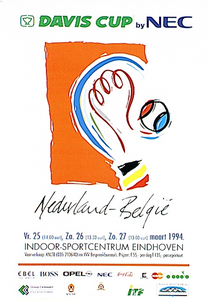 30159 Daviscup ontmoeting Nederland - België in het Indoorsportcentrum, 25-03-1994 - 27-03-1994