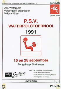 30169 PSV Waterpolotoernooi 1991 in de Tongelreep, 15-09-1991 - 28-09-1991