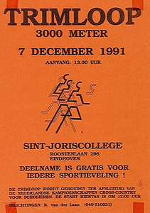 30177 Trimloop Sint-Joriscollege ter afsluiting van de Nederlandse Kampioenschappen Cross-Country voor scholieren, 07-12-1991