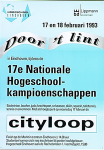 30182 17e Nationale Hogeschool-kampioenschappen diverse sporten, met als hoogtepunt de Cityloop, 17-02-1993 - 18-02-1993