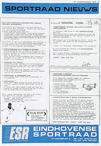 30186 Sportraad Nieuws: Aktiviteiten door en voor Medelanders; Stimulering Sportdeelname voor allochtonen, 1991