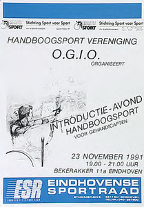 30204 Introductie-avond Handboogsport voor gehandicapten, 23-11-1991