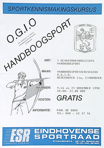 30208 3 Gratis Kennismakingslessen Handboogsport bij Handboogsportvereniging O.G.I.O, 09-11-1990 - 23-11-1990