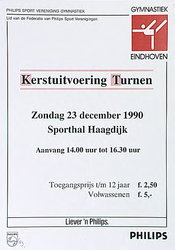 30209 Kerstuitvoering Turnen in Sporthal Haagdijk, 23-12-1990
