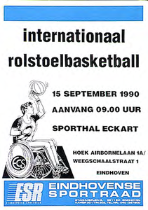 30218 Internationaal Rolstoelbasketball in Sporthal Eckart, 15-09-1990