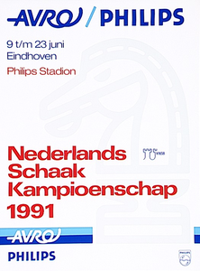 30227 Nederlands Schaakkampioenschap georganiseerd door de AVRO in het Philips Stadion, 09-06-1991 - 23-06-1991