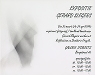 30307 Expositie van Gerard Slegers in Galerie d' Objets, 30-03-1990 - 29-04-1990