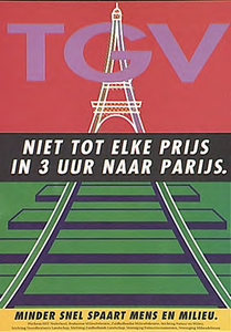 30358 Protest tegen de aanleg van de TGV traject door het groene hart van Holland, 1994