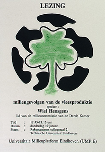 30362 Lezing over de milieugevolgen van de vleesproduktie in Technische Universiteit Eindhoven, 19-01-1995