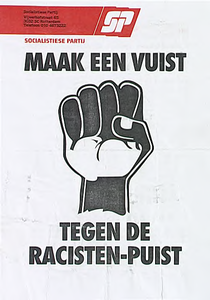 30369 Affiche van de Socialistische Party tegen racisme, 1992
