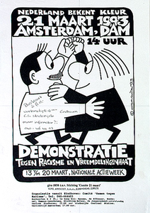 30371 Demonstratie tegen racisme en vreemdelingenhaat op de Dam, 21-03-1993