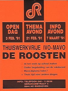 30441 Open dag, thema- en infoavond MAVO De Roosten, 03-02-1991 - 07-03-1991