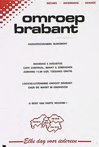 30491 Locatie-uitzending Omroep Brabant over de Markt in Eindhoven in Café Centraal., 06-08-1992