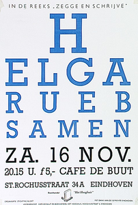30500 Presentatie van schrijfster Helga Ruebsamen in café De Buut, 16-11-1993