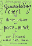30526 Opening literaire seizoen van uitgeverij Opwenteling in Café Tirlemont, 09-09-1992
