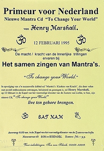 30575 Het samen zingen van Mantra's in de Kapel van het voormalige klooster van de Zusters van Liefde, 12-02-1995