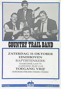 30596 Getuigenisavond in de Baptistenkerk met optreden van de Country Trail Band, 31-10-1992