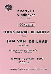 30601 Concert van Hans-Georg Reinertz en Jan van de Laar in H.Hartkerk, 19-01-1992