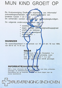 30643 Informatiebijeenkomsten over peuters op woensdagochtenden in Wijkgebouw Hugo de Grootplein., 13-04-1994 - 18-05-1994