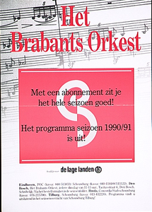 30717 Publiciteit voor het Brabants Orkest seizoen 90/91, 1990 - 1991
