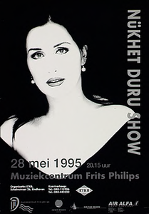 30723 Optreden turkse zangeres in Muziekcentrum Frits Philips georganiseerd door ETKB, 28-05-1995