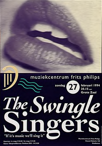 30733 Optreden van de Swingle Singers in het Muziekcentrum Frits Philips, 27-02-1994