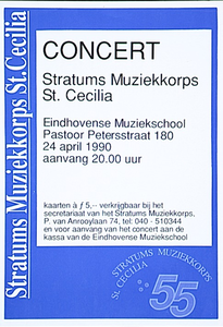 30759 Concert Muziekcorps St. Cecilia in Eindhovense Muziekschool, 24-04-1990
