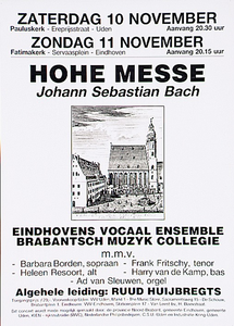30781 Uitvoering van de Hohe Messe van Bach door het Eindhovens Vocaal Ensemble in de Fatimakerk te Eindhoven en ...