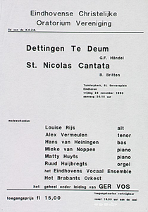 30783 Uitvoering van Eindhovens Christelijke Oratorium Vereniging in de Tuindorpkerk, 23-11-1990