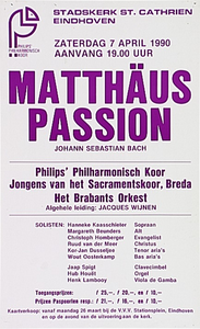 30788 Uitvoering Matthäus Passion door het Philips' Philharmonisch Koor, jongens van het Sacramentskoor Breda en het ...