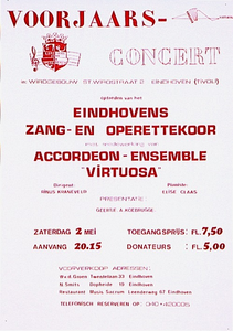 30808 Voorjaarsconcert door Eindhovens Zang- en Operettekoor en Accordeon - Ensemble Virtuosa in Wirogebouw, 02-05-1992