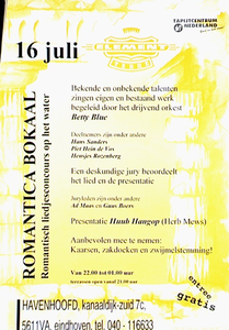 30829 Romantisch liedjesconcours op een vlonder in het Havenhoofd om de romanticabokaal, 16-07-1994