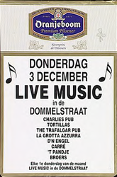 30870 Elke 1e donderdag van de maand Live Music in de Dommelstraat, 03-12-1990