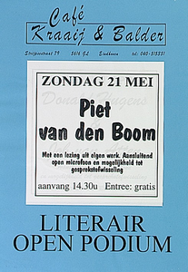 30904 Literair open podium in Café Kraaij & Balder, 21-05-1995