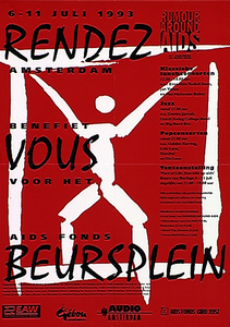30972 Benefiet voor het Aidsfonds op het Beursplein in Amsterdam, 06-07-1993 - 11-07-1993