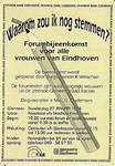 31074 Forumbijeenkomst voor alle vrouwen van Eindhoven in de raadzaal van het stadhuis, 27-01-1994