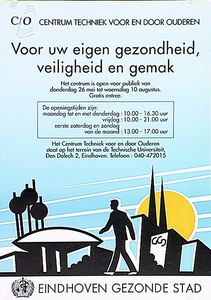 31150 Centrum techniek voor en door ouderen op het terrein van de Technische Universiteit Eindhoven, 26-05-1994 - 10-08-1994