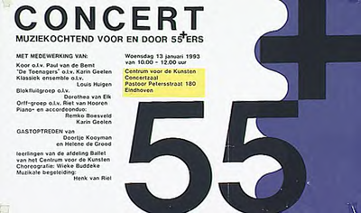 31161 Muziekochtend voor en door ouderen in de Concertzaal van Centrum voor de Kunsten, 13-01-1993