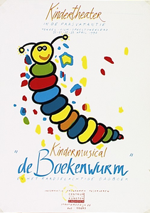 31262 Kindertheater in de paasvakantie met de kindermusical de Boekenwurm bij Centrum voor de Kunsten, 20-04-1992 - ...