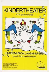 31264 Kindertheater in de paasvakantie met de kindermusical wasknijpers bij Centrum voor de Kunsten, 1992