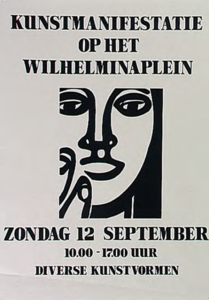 31302 Kunstmanifestatie met diverse kunstvormen op het Wilhelminaplein, 12-09-1993