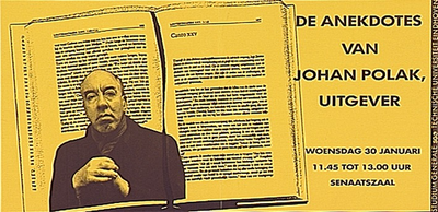 31319 Lezing van Johan Polak bij Studium Generale aan de TU Eindhoven, 30-01-1993